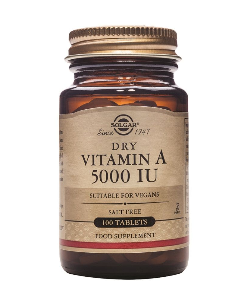 VITAMINA A 5000UI SOLGAR 100 comprimidos