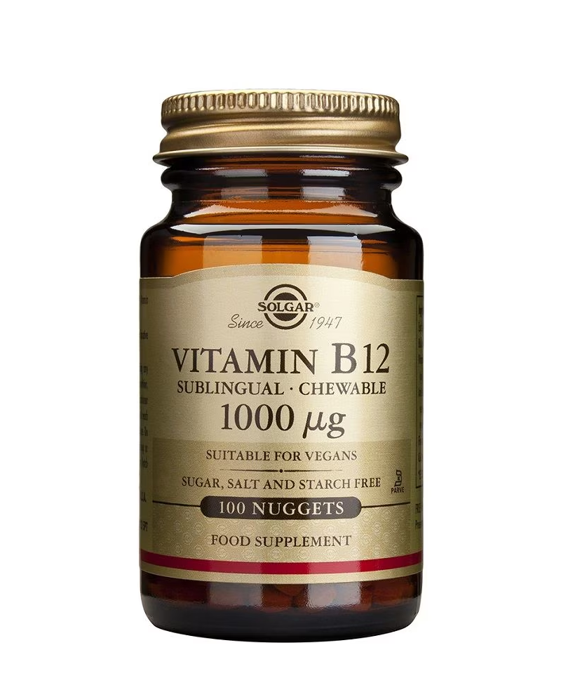 VITAMINA B12 1000 μg sublingual-masticable 100 comprimidos Solgar